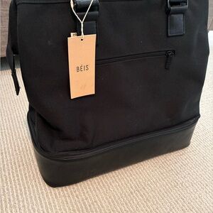 BEIS Black Weekender Bag